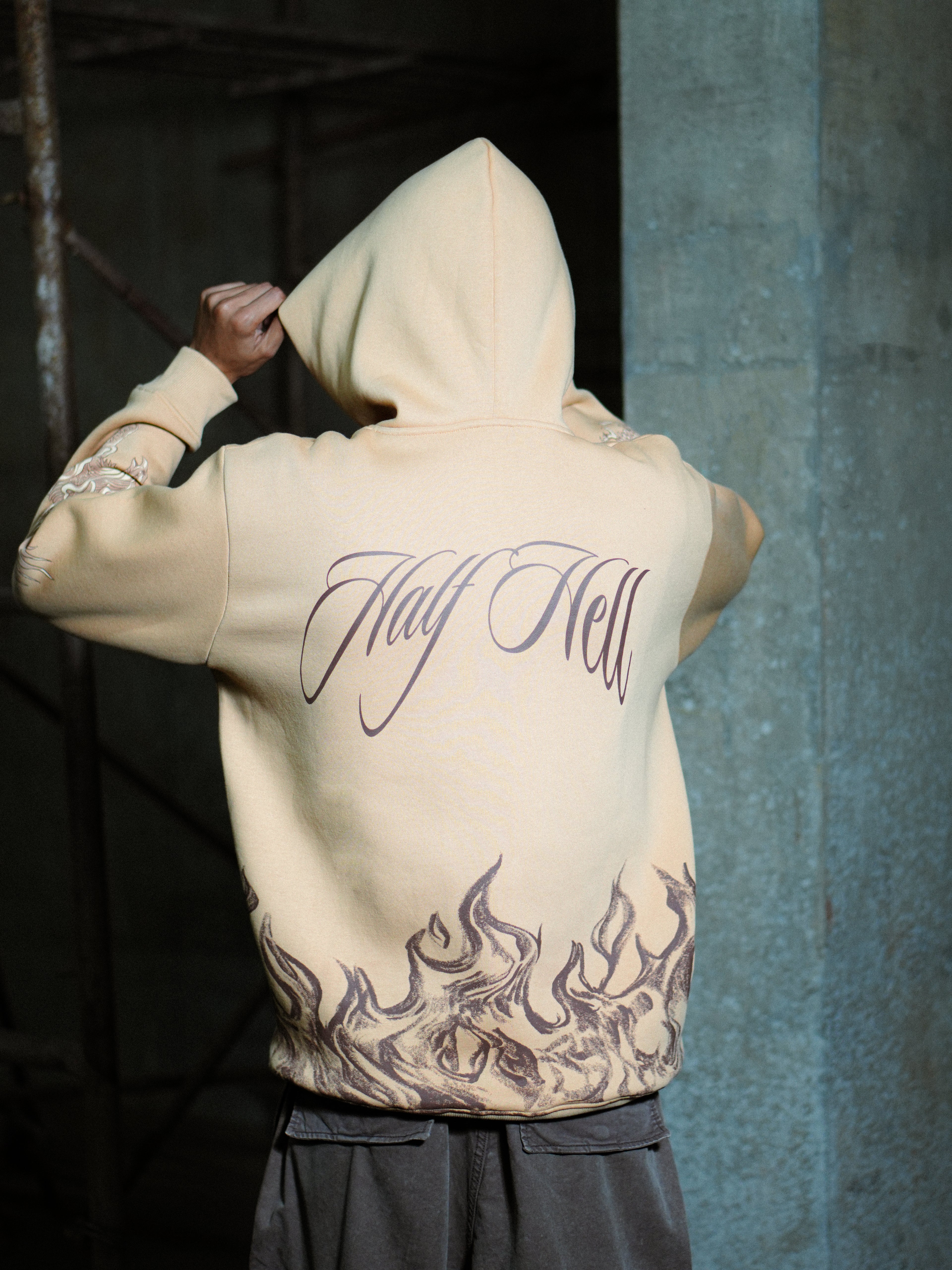 THE HELLRISE HOODIE - BEIGE